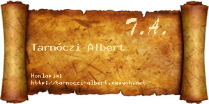 Tarnóczi Albert névjegykártya